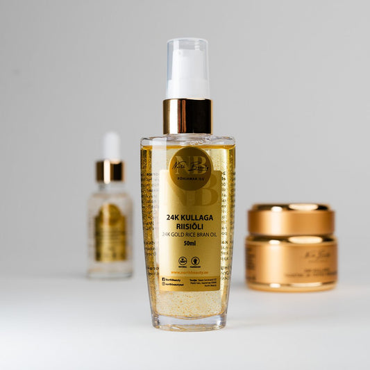 24K Gold riisiöljy, 50ml - Mossen Nordic