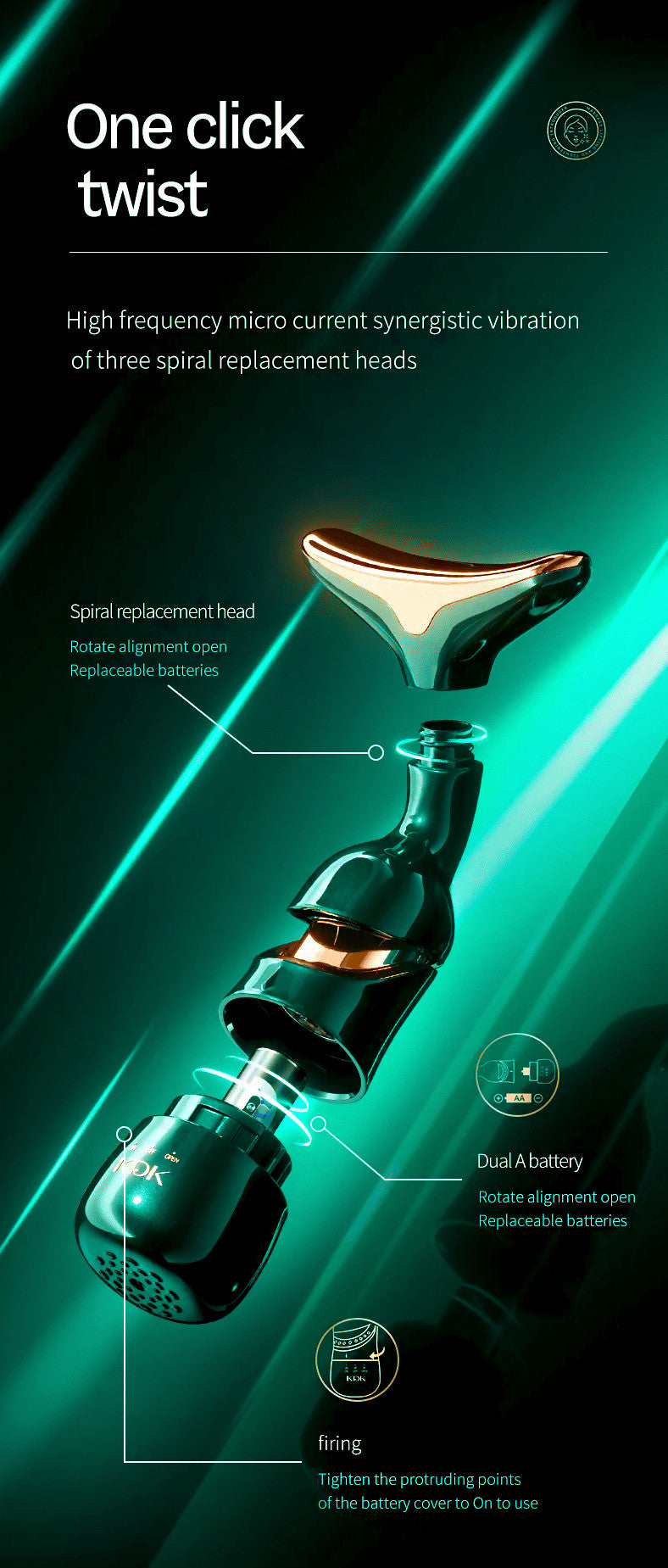 Delphy – Facial massager with three heads
